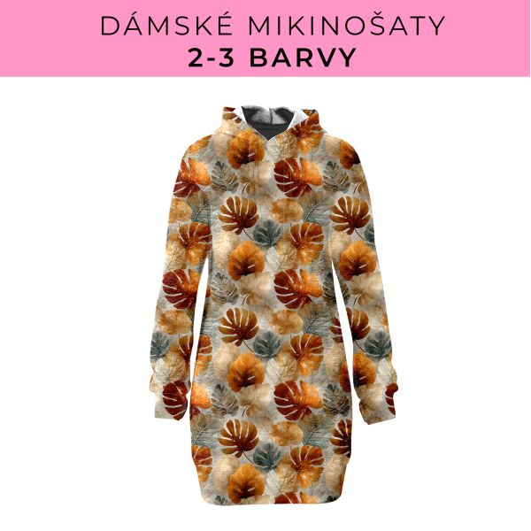 DÁMSKÝ střih - Mikinošaty 2-3 barvy