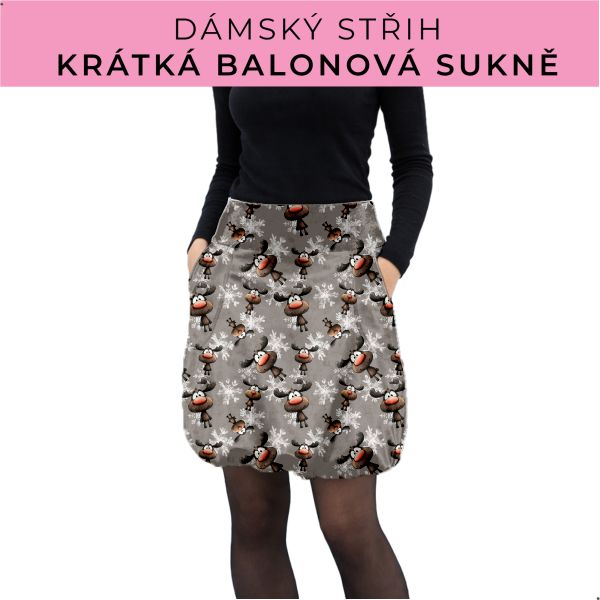 Dámský střih - balonová krátká sukně