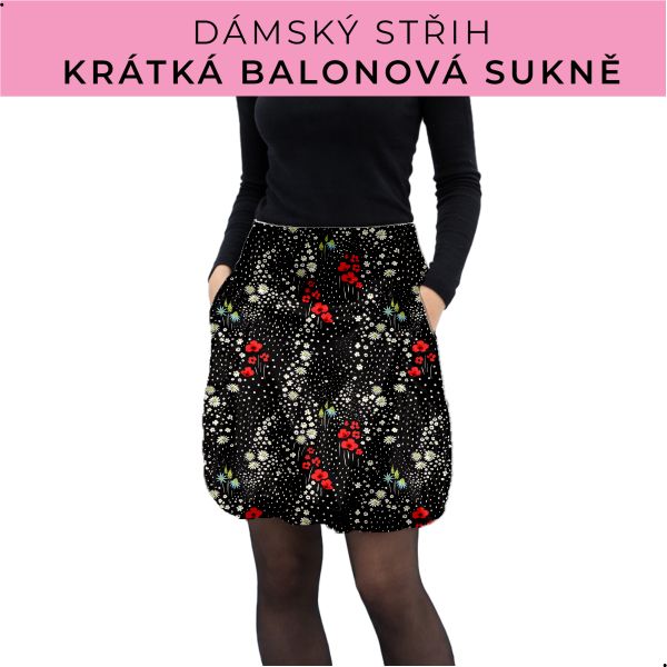 Dámský střih - balonová krátká sukně