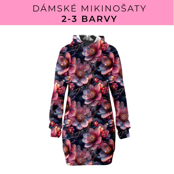 DÁMSKÝ střih - Mikinošaty 2-3 barvy