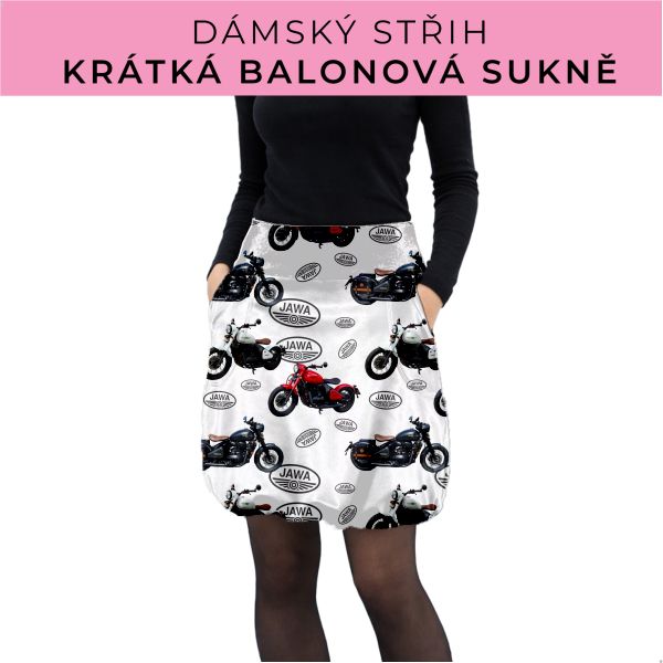 Dámský střih - balonová krátká sukně