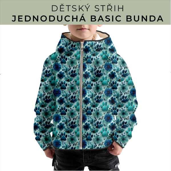 Dětský střih - jednoduchá dětská BASIC  bunda