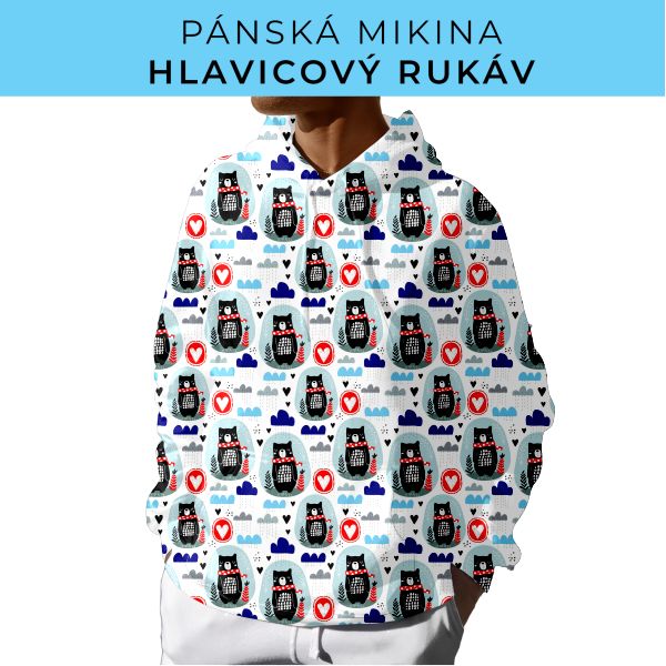 PÁNSKÝ střih - mikina s kapucí