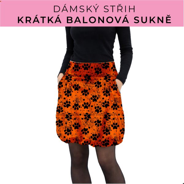 Dámský střih - balonová krátká sukně