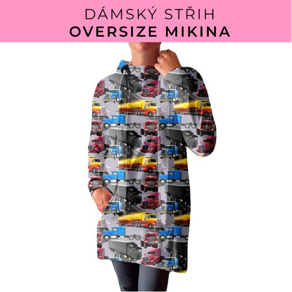 DÁMSKÝ střih - Oversize mikina