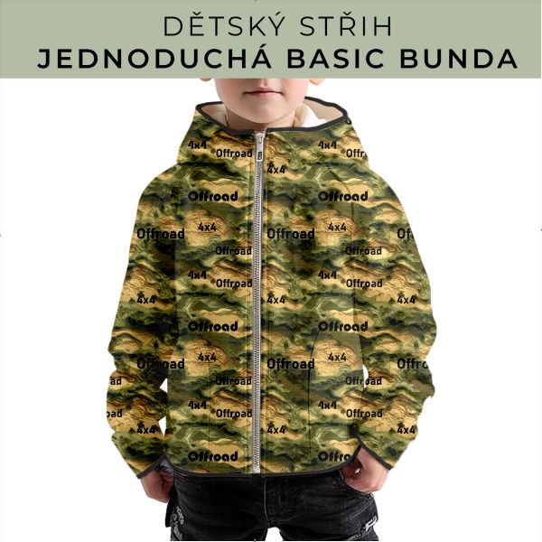 Dětský střih - jednoduchá dětská BASIC  bunda