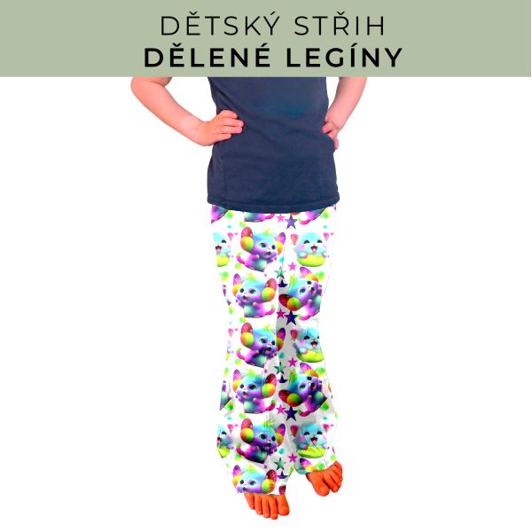 Dětský střih - Dělené legíny