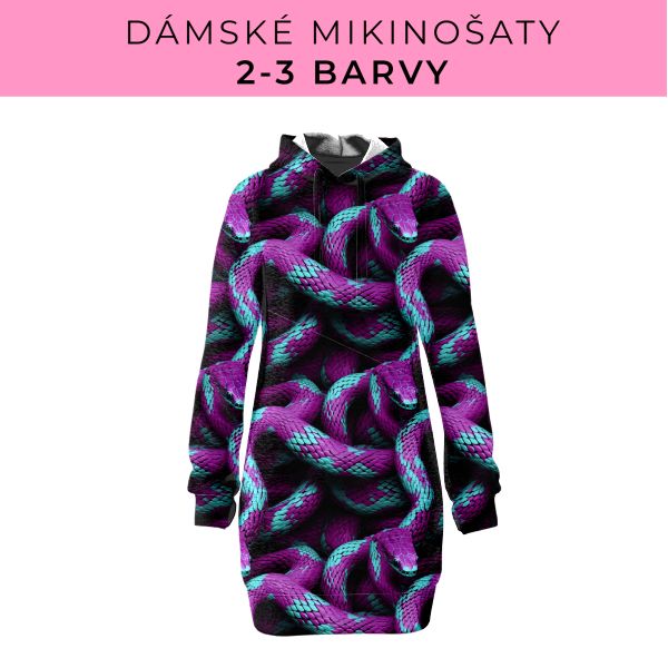 DÁMSKÝ střih - Mikinošaty 2-3 barvy