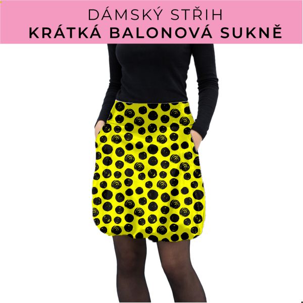 Dámský střih - balonová krátká sukně