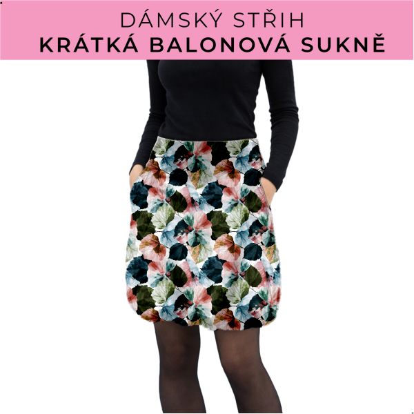 Dámský střih - balonová krátká sukně