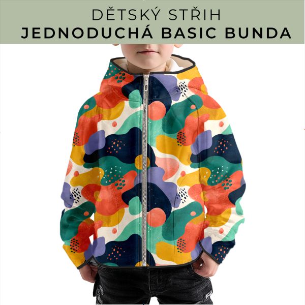 Dětský střih - jednoduchá dětská BASIC  bunda