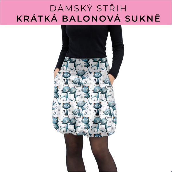 Dámský střih - balonová krátká sukně