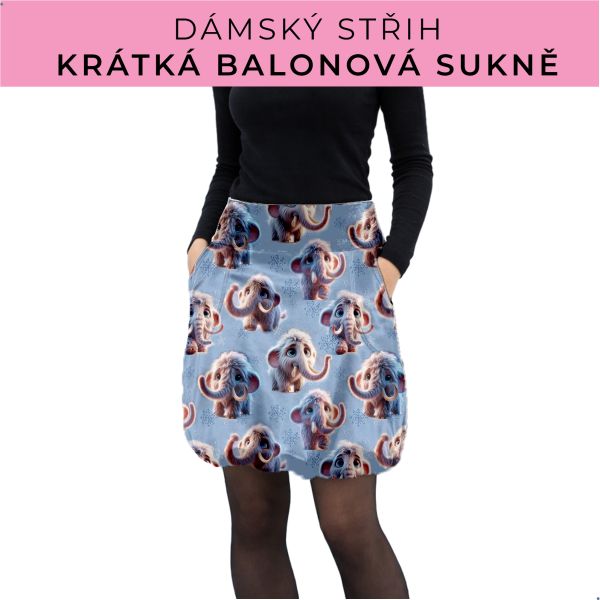 Dámský střih - balonová krátká sukně
