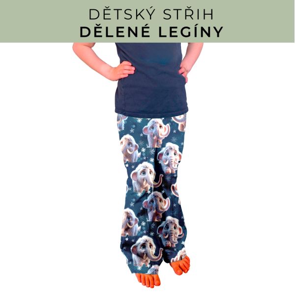 Dětský střih - Dělené legíny