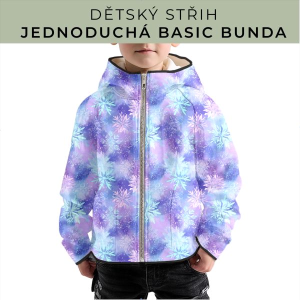 Dětský střih - jednoduchá dětská BASIC  bunda