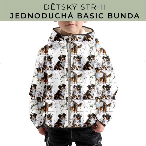 Dětský střih - jednoduchá dětská BASIC  bunda