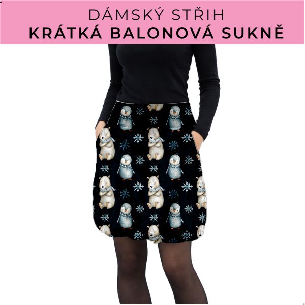 Dámský střih - balonová krátká sukně