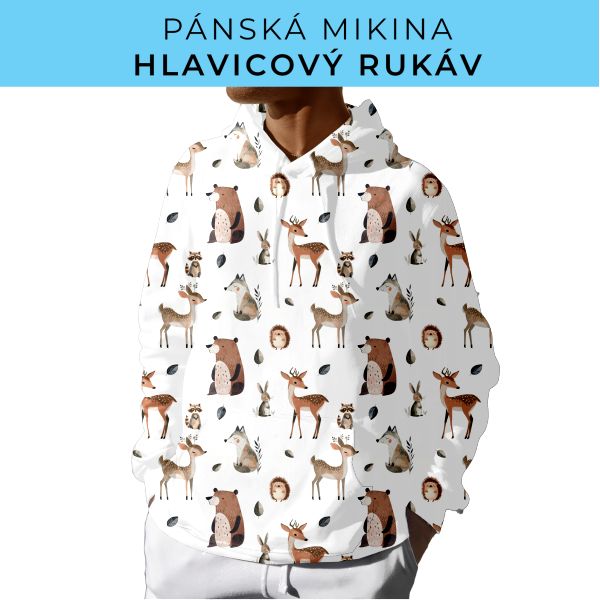 PÁNSKÝ střih - mikina s kapucí