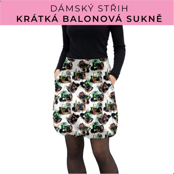 Dámský střih - balonová krátká sukně