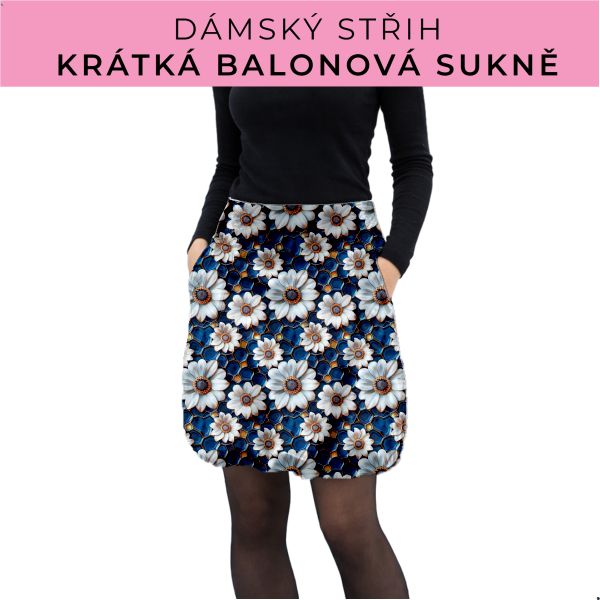Dámský střih - balonová krátká sukně