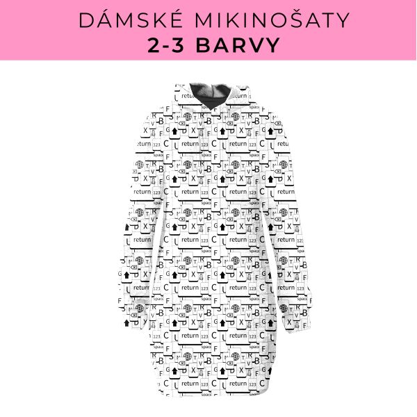 DÁMSKÝ střih - Mikinošaty 2-3 barvy