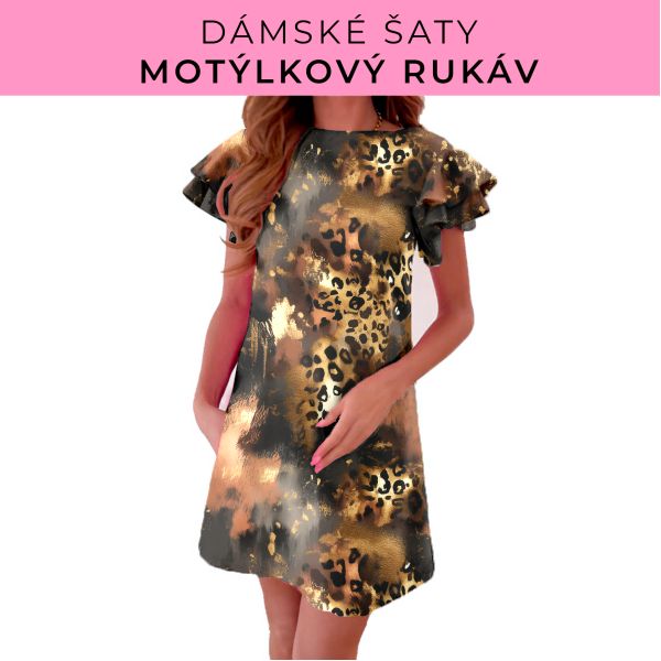 DÁMSKÝ střih - šaty s motýlkovým rukávem