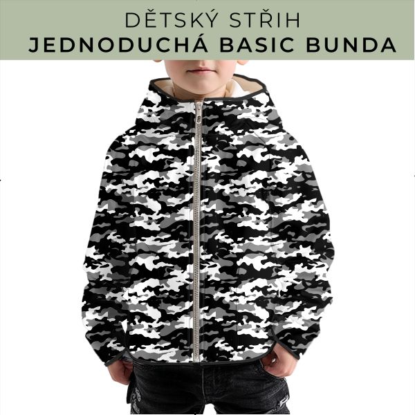 Dětský střih - jednoduchá dětská BASIC  bunda