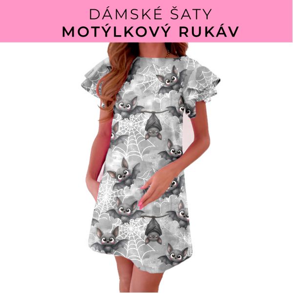 DÁMSKÝ střih - šaty s motýlkovým rukávem
