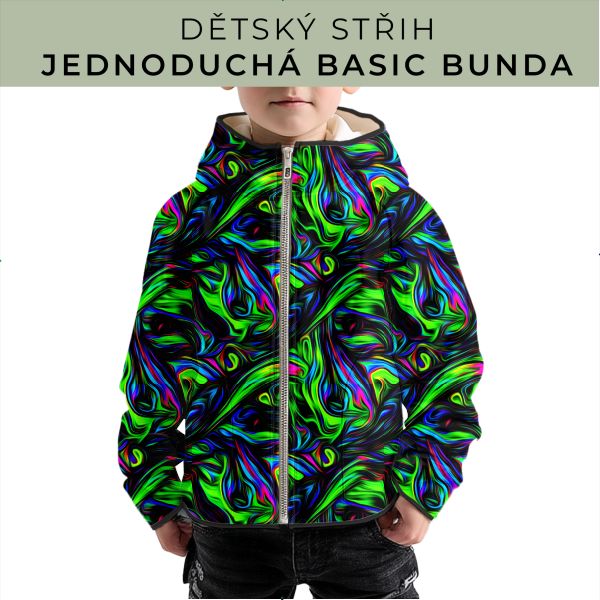 Dětský střih - jednoduchá dětská BASIC  bunda