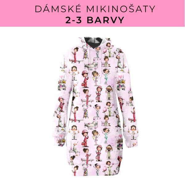 DÁMSKÝ střih - Mikinošaty 2-3 barvy