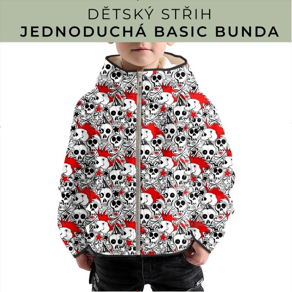 Dětský střih - jednoduchá dětská BASIC  bunda
