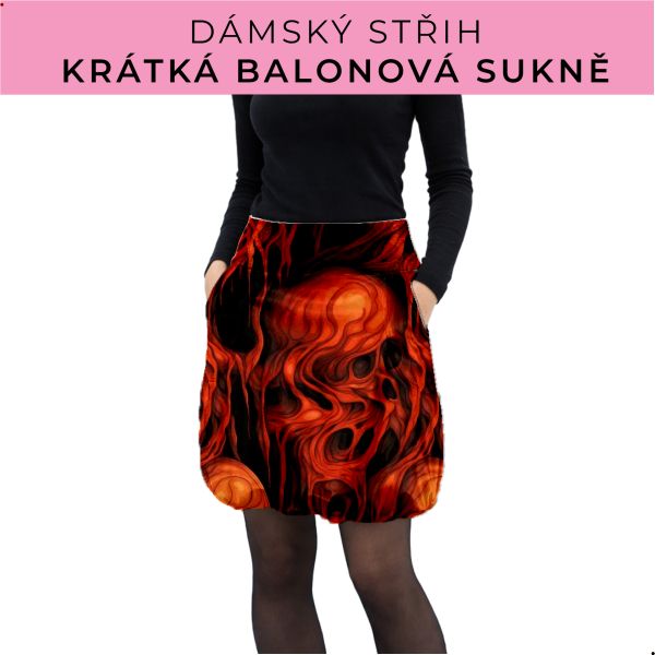 Dámský střih - balonová krátká sukně