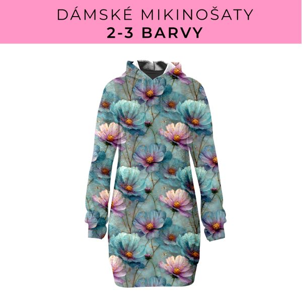 DÁMSKÝ střih - Mikinošaty 2-3 barvy