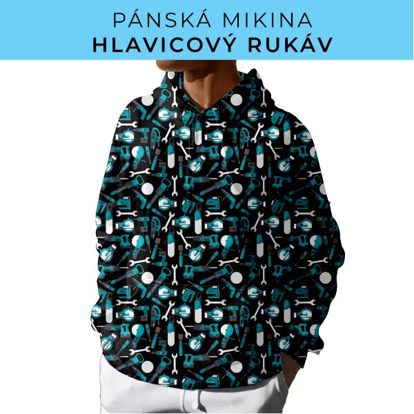 PÁNSKÝ střih - mikina s kapucí