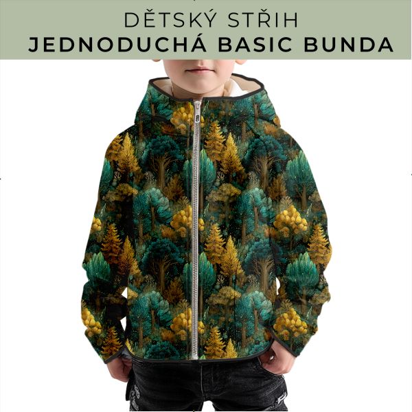 Dětský střih - jednoduchá dětská BASIC  bunda