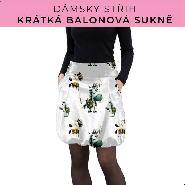 Dámský střih - balonová krátká sukně