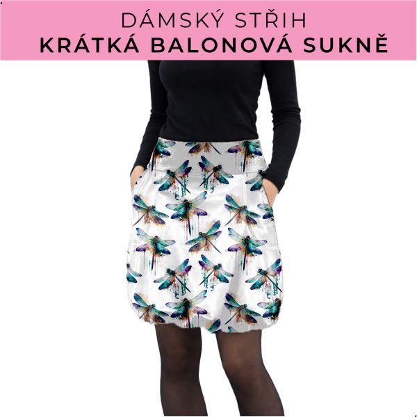 Dámský střih - balonová krátká sukně