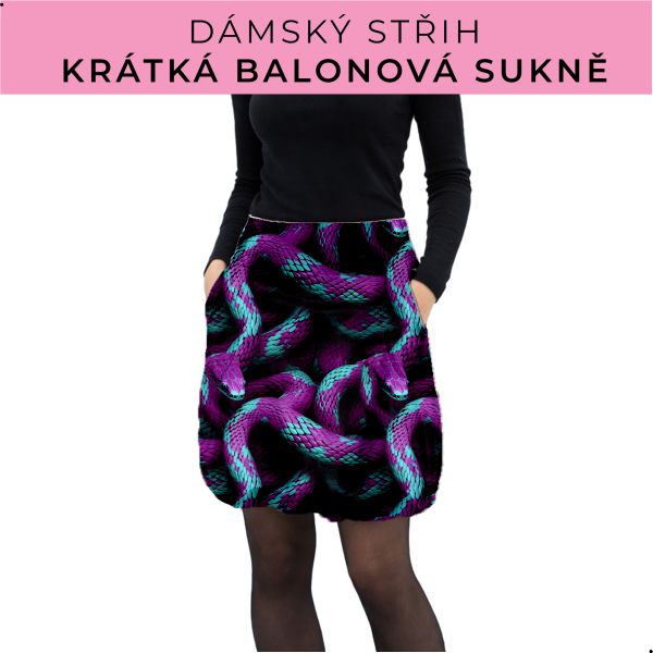 Dámský střih - balonová krátká sukně