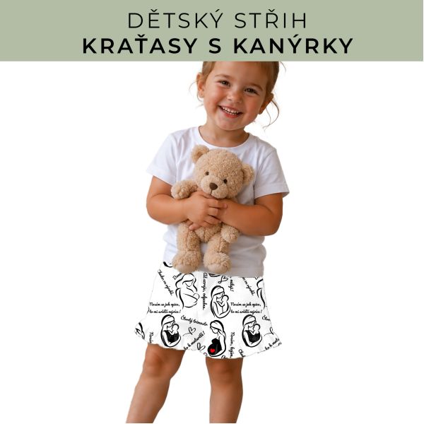 Dětský střih - Kraťásky s kanýrkem