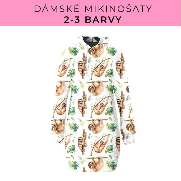 DÁMSKÝ střih - Mikinošaty 2-3 barvy