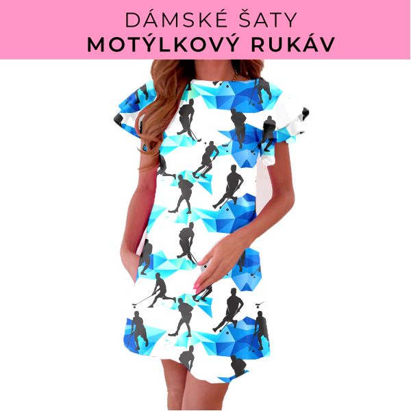 DÁMSKÝ střih - šaty s motýlkovým rukávem