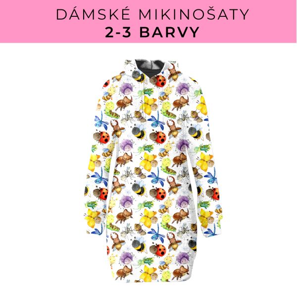 DÁMSKÝ střih - Mikinošaty 2-3 barvy
