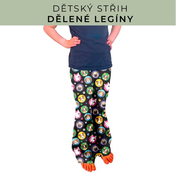 Dětský střih - Dělené legíny