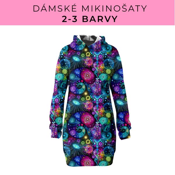 DÁMSKÝ střih - Mikinošaty 2-3 barvy