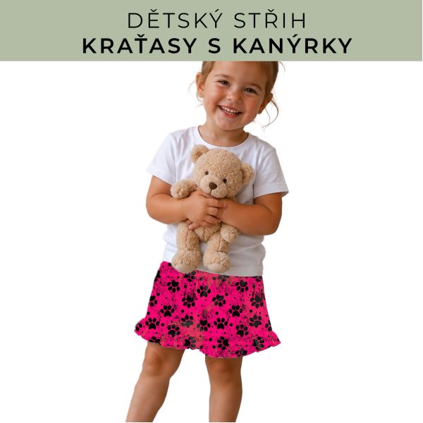 Dětský střih - Kraťásky s kanýrkem
