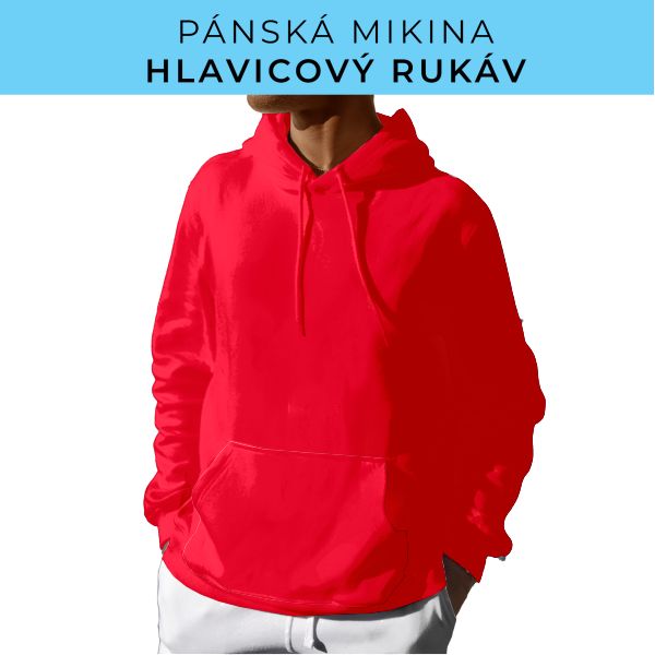 PÁNSKÝ střih - mikina s kapucí