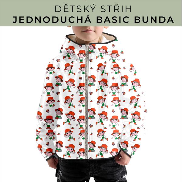 Dětský střih - jednoduchá dětská BASIC  bunda