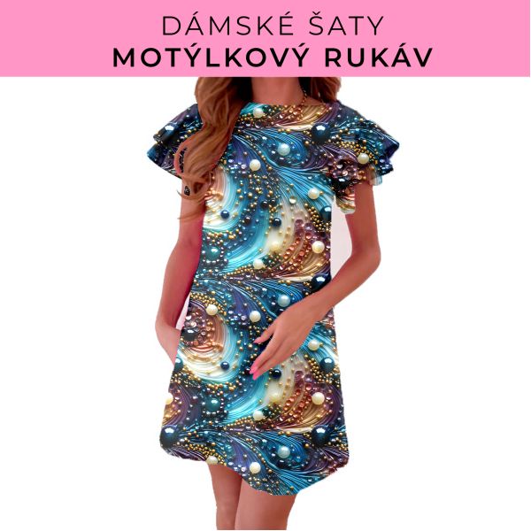 DÁMSKÝ střih - šaty s motýlkovým rukávem