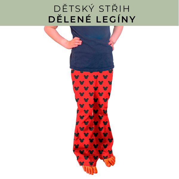 Dětský střih - Dělené legíny