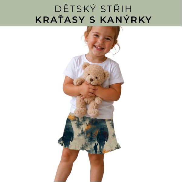 Dětský střih - Kraťásky s kanýrkem